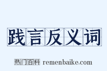 践言反义词是什么意思的图片